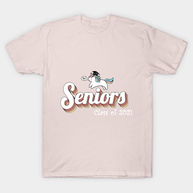 seniors unicorn T-Shirt by Kareem'sWorld